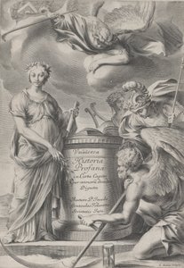 Frontispice pour Vnuiersa Historia Profana - Charles Audran