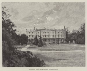 Hughenden Manor, vue arrière et jardins privés - Charles Auguste Loye