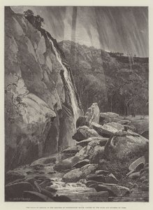 Les chutes de Dargle, dans les jardins de Powerscourt House, visitées par le duc et la duchesse d
