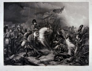 Napoléon (1769-1821) à la bataille de Waterloo, 1815