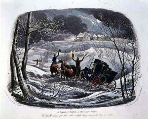 Un signal de détresse, ou le visiteur de Noël, gravé par R.G. Reeve, pub. par Thomas McLean - Charles B. (after) Newhouse