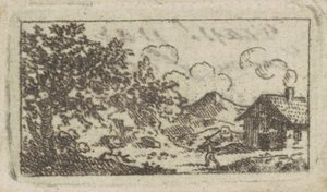 Paysage avec maison - Charles B. J. Févret de Saint Mémin