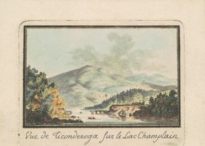 Vue de Ticonderoga depuis le lac Champlain - Charles B. J. Févret de Saint Mémin