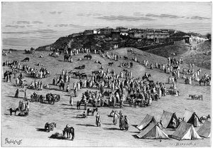 Village et marché de Boghari, vers 1890