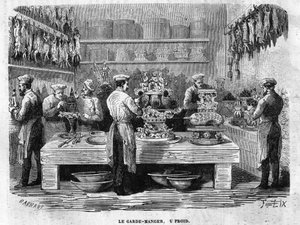 La garde froide des cuisines du Palais des Tuileries en 1864 lors d