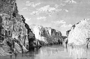 La gorge des Roches de Marbre, Inde, 1895 - Charles Barbant