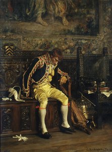 Un valet de pied dormant, 1871