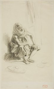 Arabe assis - Charles Bargue
