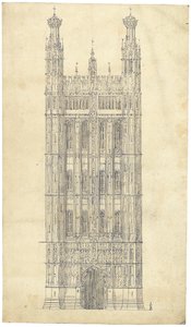 Dessin pour les Chambres du Parlement, c.1836-40 - Charles Barry