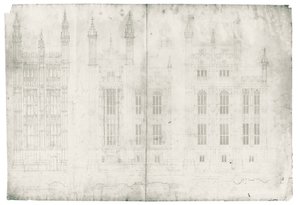 Dessin pour les Chambres du Parlement, vers 1836-40 - Charles Barry