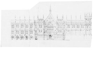 Dessin pour les Chambres du Parlement, vers 1836-40 - Charles Barry