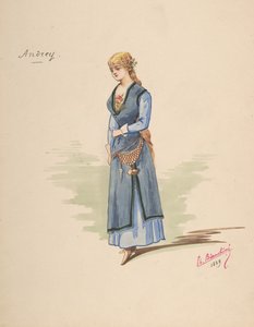 Design de Costume pour Andrey [a], Feuille Descriptive des Accessoires [b], 1889 - Charles Bianchini