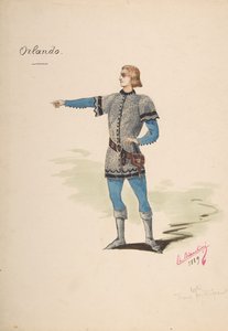 Conception de Costume pour Orlando, 1889