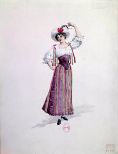 Costume de jeune femme (Nedda ou Colombine ?) pour l