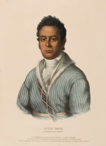 DAVID VANN. A CHEROKEE CHIEF, extrait de History of the Indian Tribes of North America (Histoire des tribus indiennes d