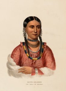 HAYNE-HUDJIHINI. THE EAGLE OF DELIGHT, tiré de History of the Indian Tribes of North America (Histoire des tribus indiennes d