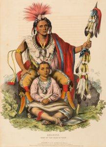 KEOKUK. CHIEF OF THE SACS AND FOXES, extrait de History of the Indian Tribes of North America (Histoire des tribus indiennes d