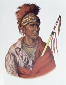 Notchimine ou No Heart, un chef Iowa, 1837, illustration de 
