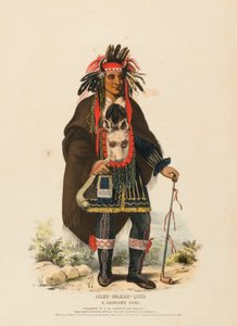 OKEE-MAKEE-QUID. A CHIPPEWAY CHIEF, extrait de History of the Indian Tribes of North America (Histoire des tribus indiennes d