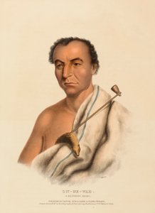 ON-GE-WAE. A CHIPPEWA CHIEF, extrait de History of the Indian Tribes of North America (Histoire des tribus indiennes d