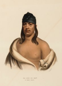 PA-SHE-PA-HAW. A SAUK CHIEF, extrait de History of the Indian Tribes of North America (Histoire des tribus indiennes d