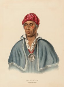 QUA-TA-WA-PLA. UN CHEF SHAWANOE tiré de Histoire des tribus indiennes d