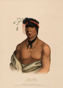 WESH-CUBB. A CHIPPEWAY CHIEF, tiré de History of the Indian Tribes of North America (Histoire des tribus indiennes d