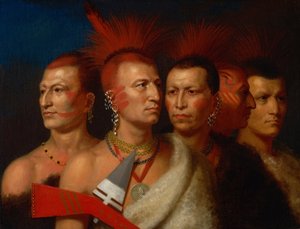 Young Omahaw, War Eagle, Little Missouri et Pawnees - Charles Bird King