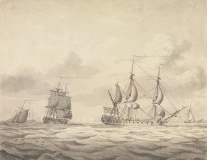 Deux frégates avant le vent