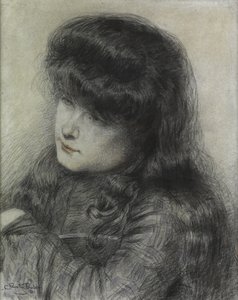 Une fille penchée sur une chaise, 1881 - Charles Burton Barber