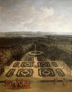 Promenade de Louis XIV dans les jardins du Grand Trianon - Charles Chastelain