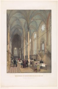 Intérieur de la Bibliothèque du conservatoire des arts et métiers - Charles Claude Bachelier