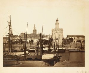 Cathédrale, Torre del Oro et Rivière Guadalquivir, Séville - Charles Clifford