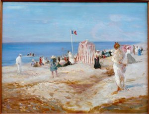 Scène de plage à Dieppe - Charles Edward Conder