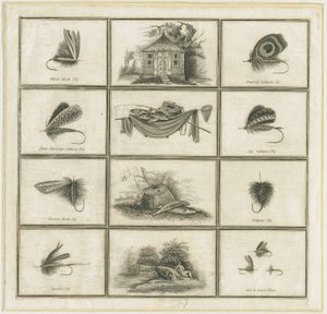 Dovedale - Mouches et hameçons de Charles Cotton : gravure sur cuivre, nd [?19e siècle] - Charles Cotton