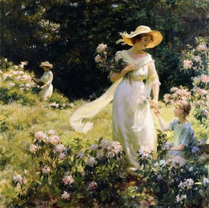 Parmi les fleurs de laurier - Charles Courtney Curran