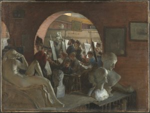 Une alcôve dans la Ligue des étudiants en art - Charles Courtney Curran
