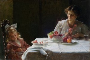 Petit-déjeuner pour trois - Charles Courtney Curran