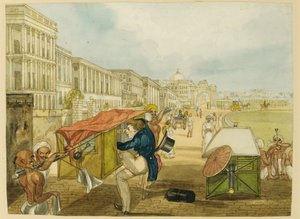Un cavalier inexpérimenté en palanquin, Tom Shaw louant un palanquin sur l