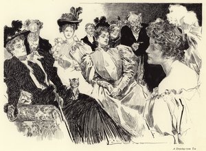 Un thé de salon - Charles Dana Gibson