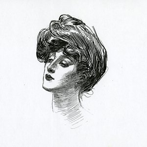 Une fille Gibson, vers 1902