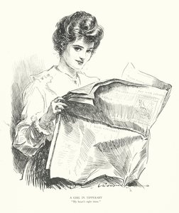 Une fille à Tipperary, "Mon cœur est là-bas" - Charles Dana Gibson
