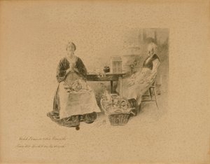 Caleb Plummer et sa fille, tiré de "The Cricket on the Hearth" (Le grillon sur la cheminée) - Charles Dana Gibson