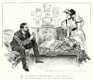 Les hommes sont des héros - moins de la moitié sont célibataires - Charles Dana Gibson