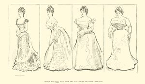 La fille qui voulait une petite taille (lithographie) - Charles Dana Gibson
