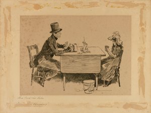 Tom Pinch et sa sœur, tiré de "Martin Chuzzlewit".