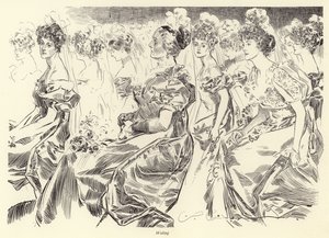 En attendant un salon - Charles Dana Gibson