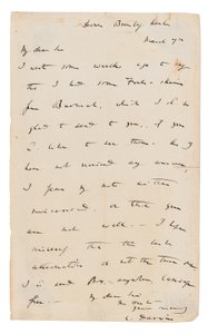 Lettre autographe signée - Charles Darwin