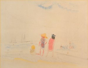 Deux Femmes et Enfant sur la Plage - Charles Demuth