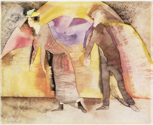 Vaudeville - Femme et homme sur scène, 1917